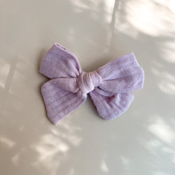 Lilac Gauze Pinwheel Bow