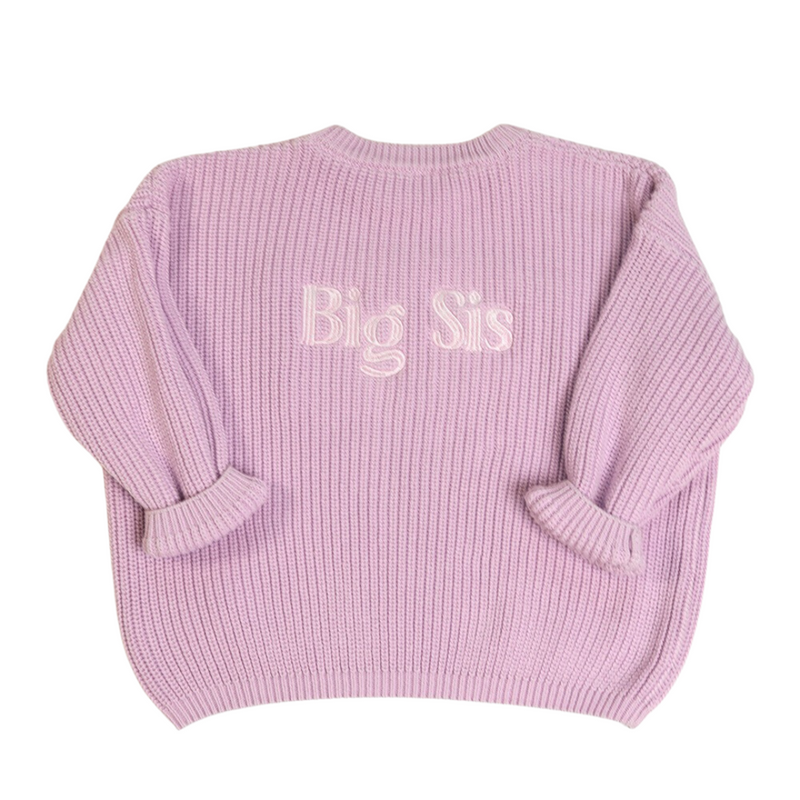 Tricot  brodé personnalisé I Lavande