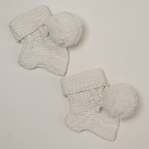 Chaussons tricotés pour bébé I Vanille