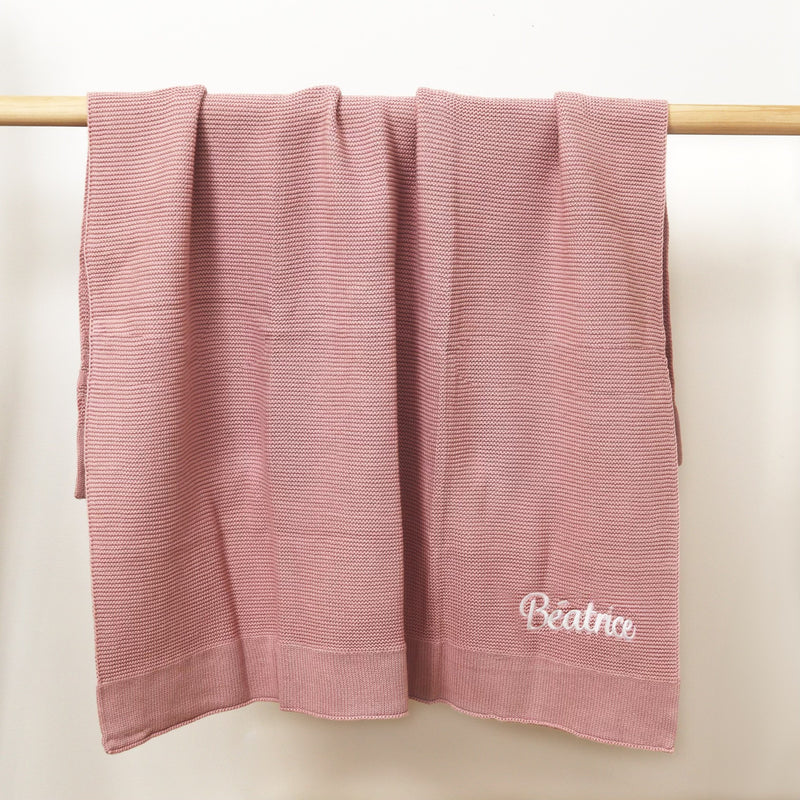 Personalized Blanket I Dusty Pink