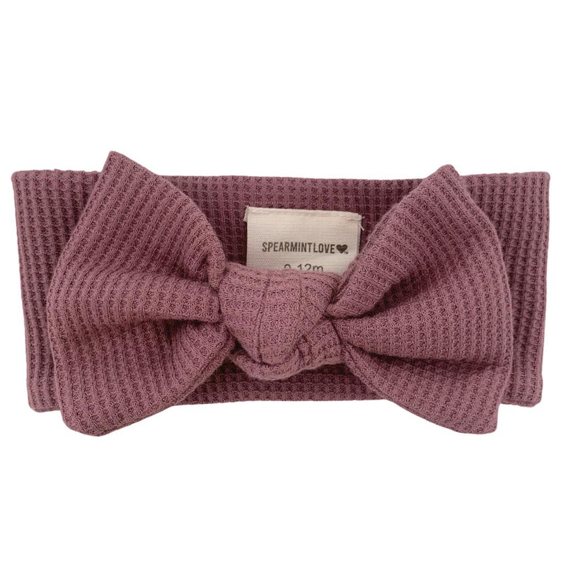 Organic Waffle Knot Bow - Winterberry-Knot Bow-SpearmintLOVE-Mili & Lilies