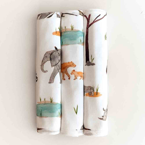 Organic Washcloths 3 Pack - Safari