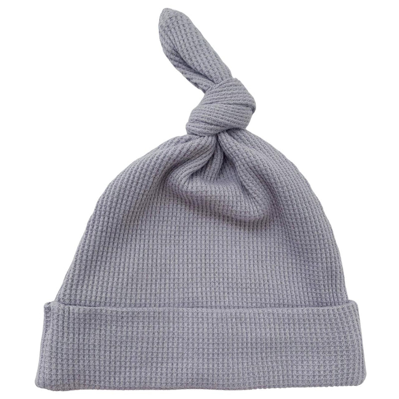 Organic Waffle Knot Beanie - Silver-KNOTTED HAT-SpearmintLOVE-Mili & Lilies