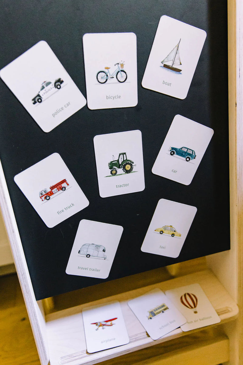Set of learning magnets - French | Les Moyens De Transport