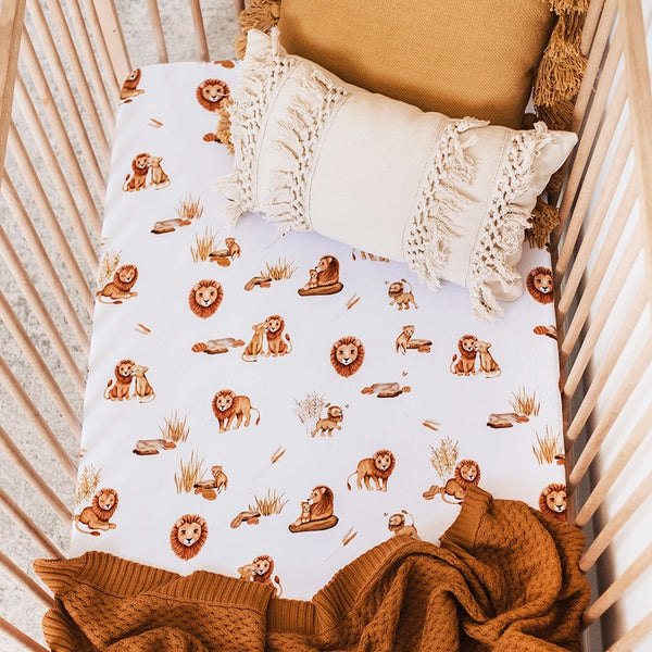 Fitted Crib Sheet - Lion
