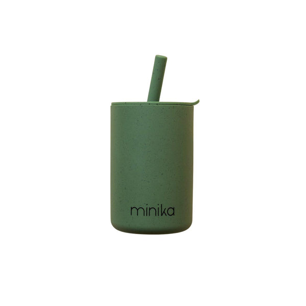 Cup With Straw And Lid - Leaf-CUP WITH STRAW AND LID-Minika-Mili & Lilies