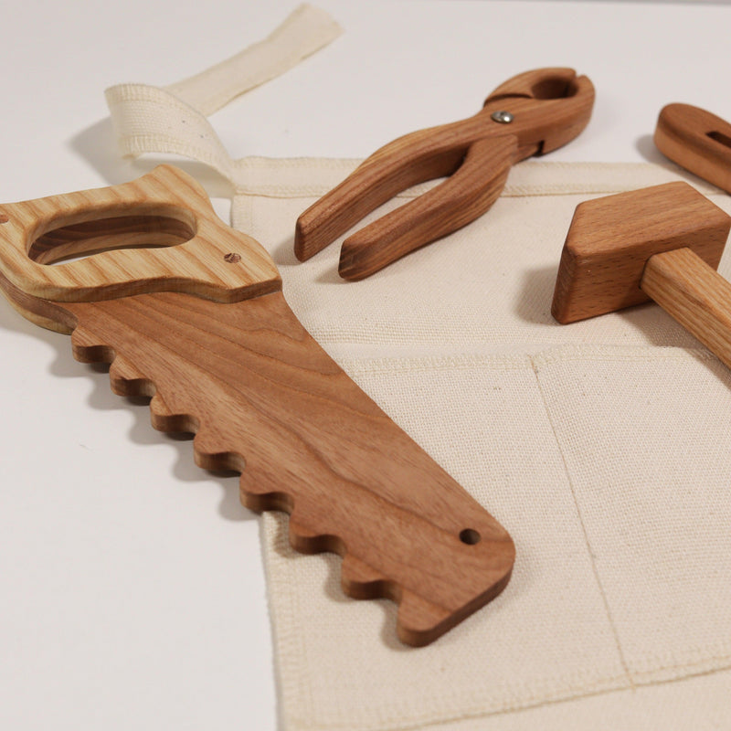 Handmade Wooden Tool Set-Wood toy-Poltora Stolyara-Mili & Lilies