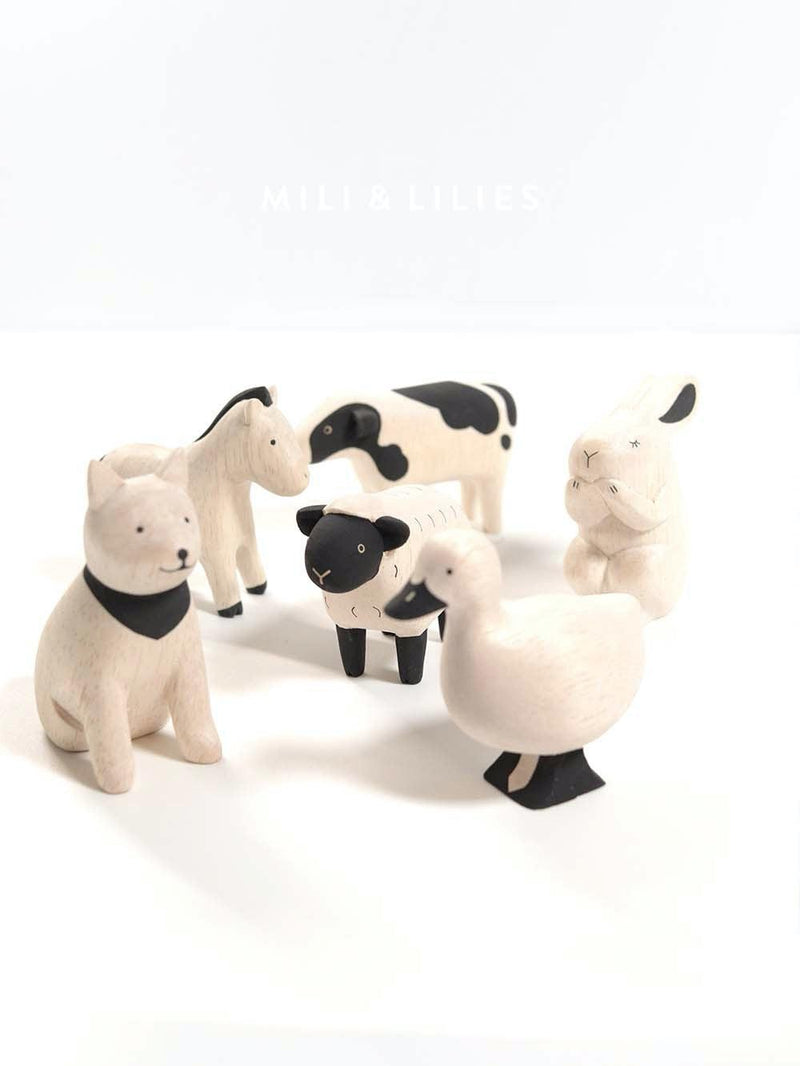 Wooden Handmade Cow-Wood toy-T-Lab-Mili & Lilies