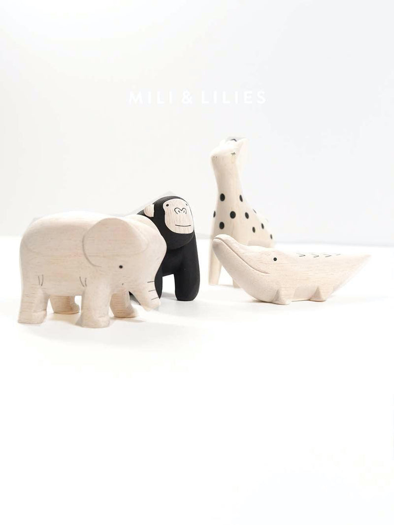 Wooden Handmade Elephant-Wood toy-T-Lab-Mili & Lilies