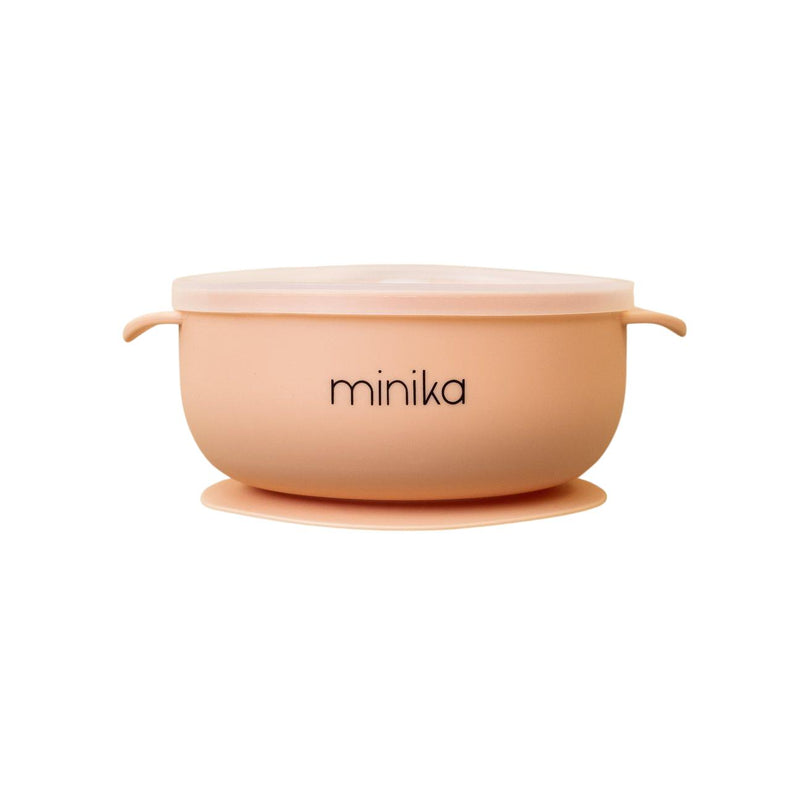 Silicone Bowl With Lid - Blush-SILICONE BOWL WITH LID-Minika-Mili & Lilies