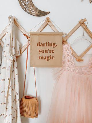 Darling You're Magic Hang Sign - Peach-Hang Sign-Imani Collective-Mili & Lilies
