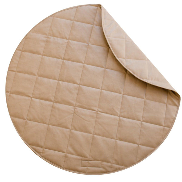 Quilted Play Mat - Tan-QUILTED PLAY MAT-Henlee-Mili & Lilies