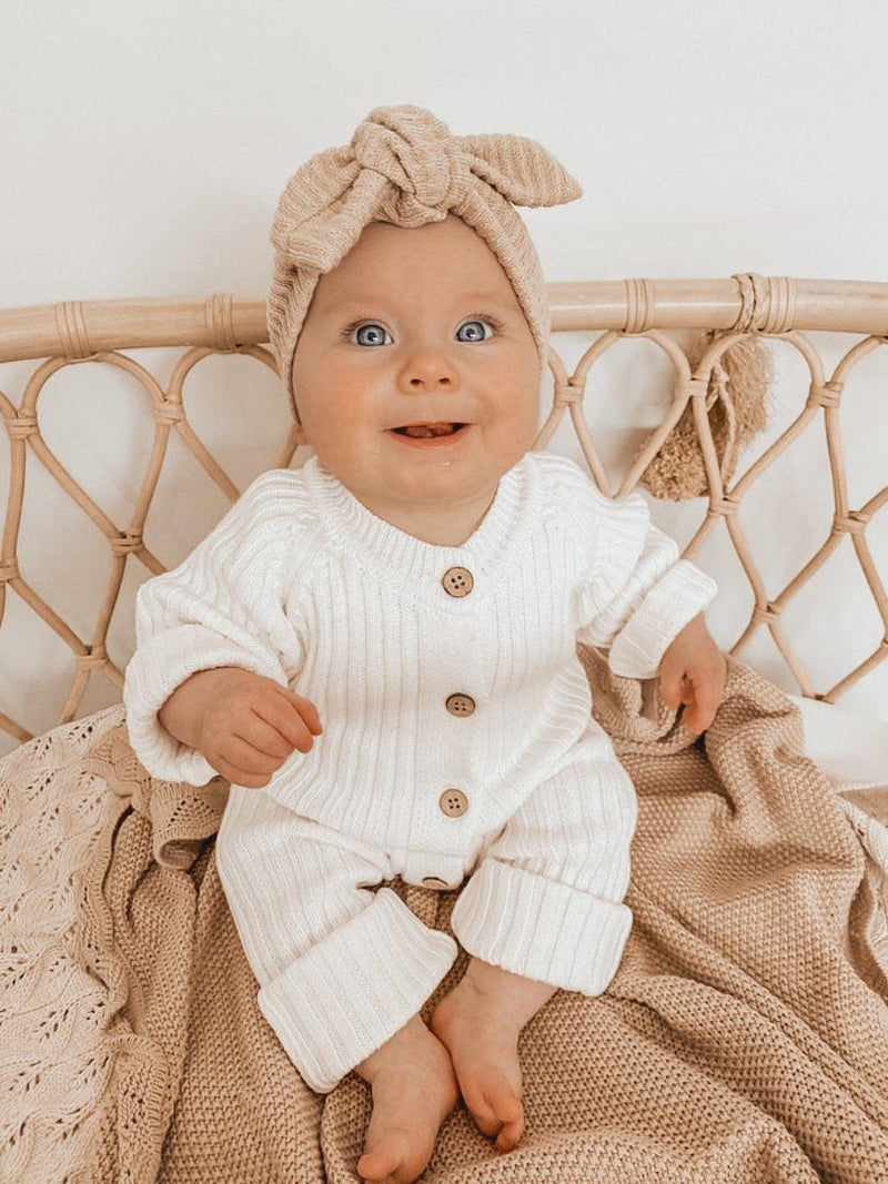Ribbed Romper - Milk-Romper-Little B's-Mili & Lilies