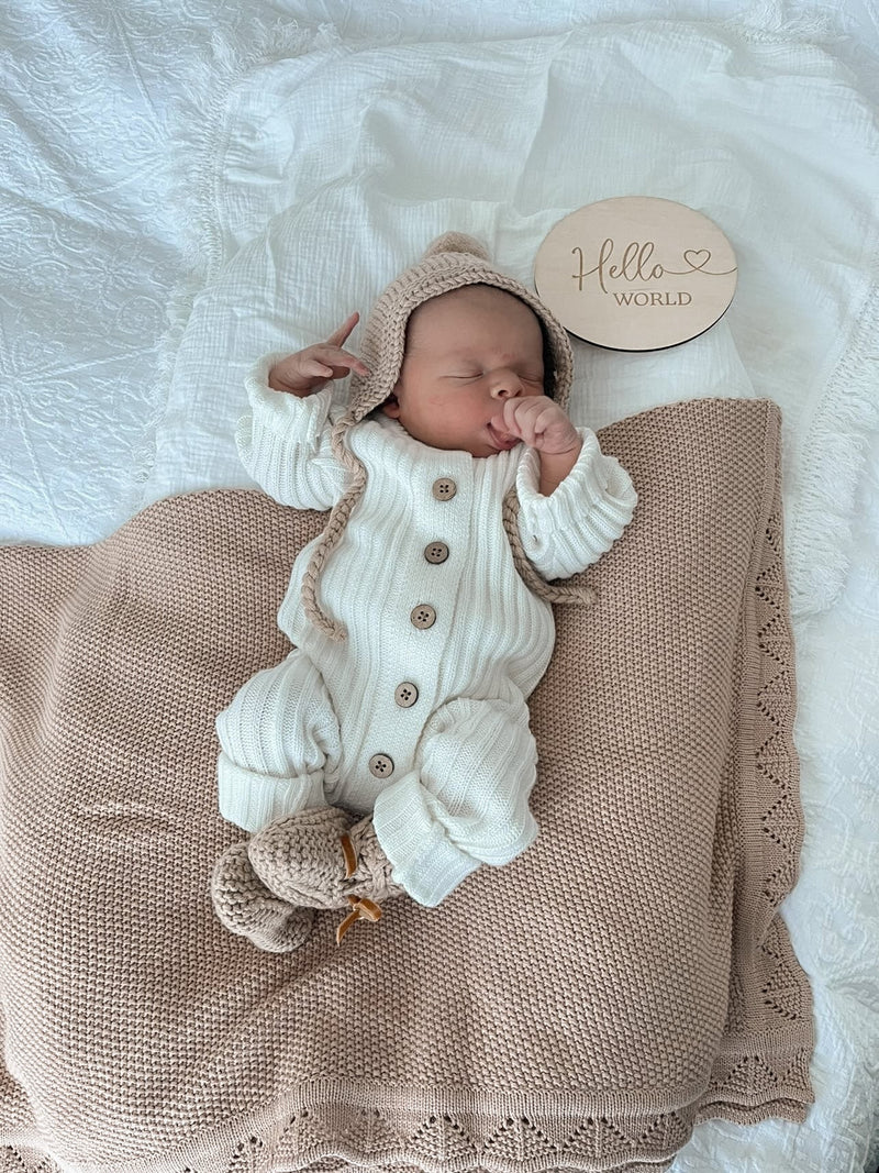 Ribbed Romper - Milk