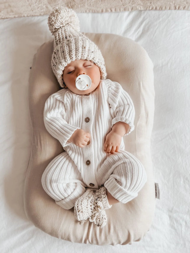 Ribbed Romper - Milk