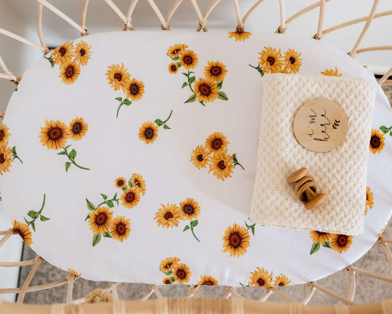 Changing Pad Cover - Sunflower-CHANGING PAD COVER-SNUGGLE HUNNY-Mili & Lilies