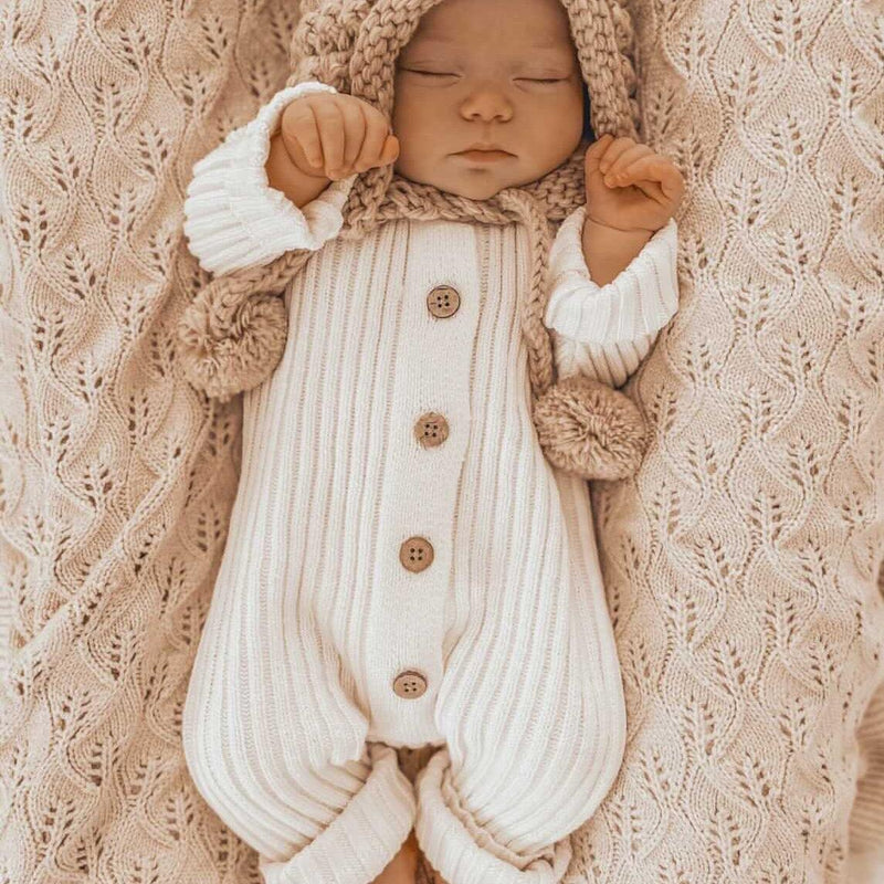 Ribbed Romper - Milk-Romper-Little B's-Mili & Lilies